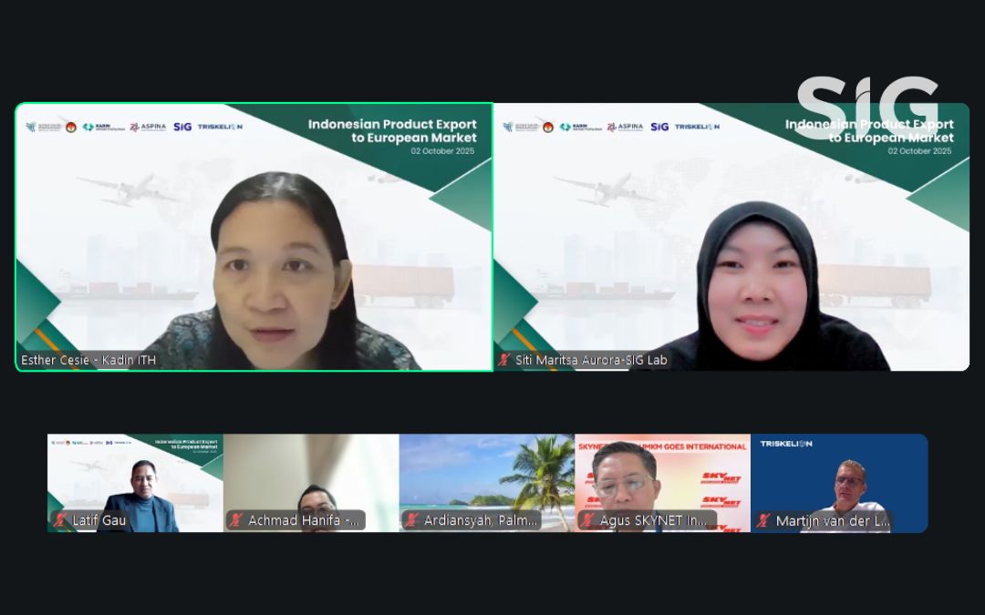 SIG Joins Triskelion and KADIN Webinar: Highlighting the Role of Testing Laboratories in Supporting Indonesian Product Exports to the European Market