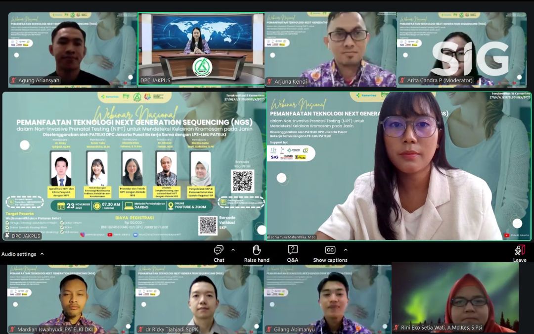Featuring an Expert in Genomics, SIG Participates in the National Webinar of the Indonesian Association of Medical Laboratory Technology Experts (PATELKI) – Central Jakarta